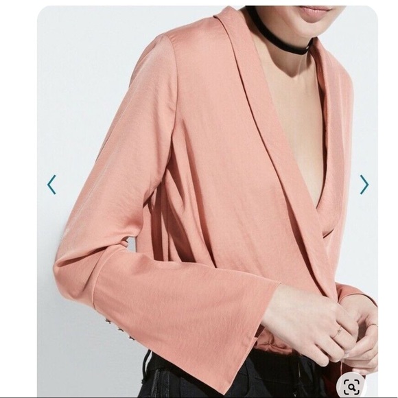 🔥K/Lab Blouson Bodysuit Flarred Sleeve - Picture 2 of 9